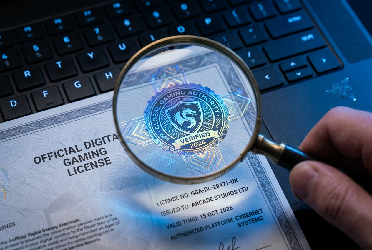Graficzny audyt bezpieczeństwa kasyna online z dokumentami licencyjnymi